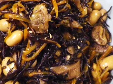 ひじきあさり椎茸の簡単炒め煮